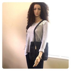 Nine West basketweave shoulder bag/ tote